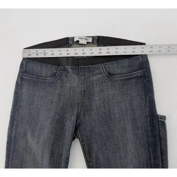 Helmut Lang Gray/Blue Skinny Pull On Elastic Waist Jeans Sz 28 Inseam 34.5,‎ USA - Picture 9 of 12